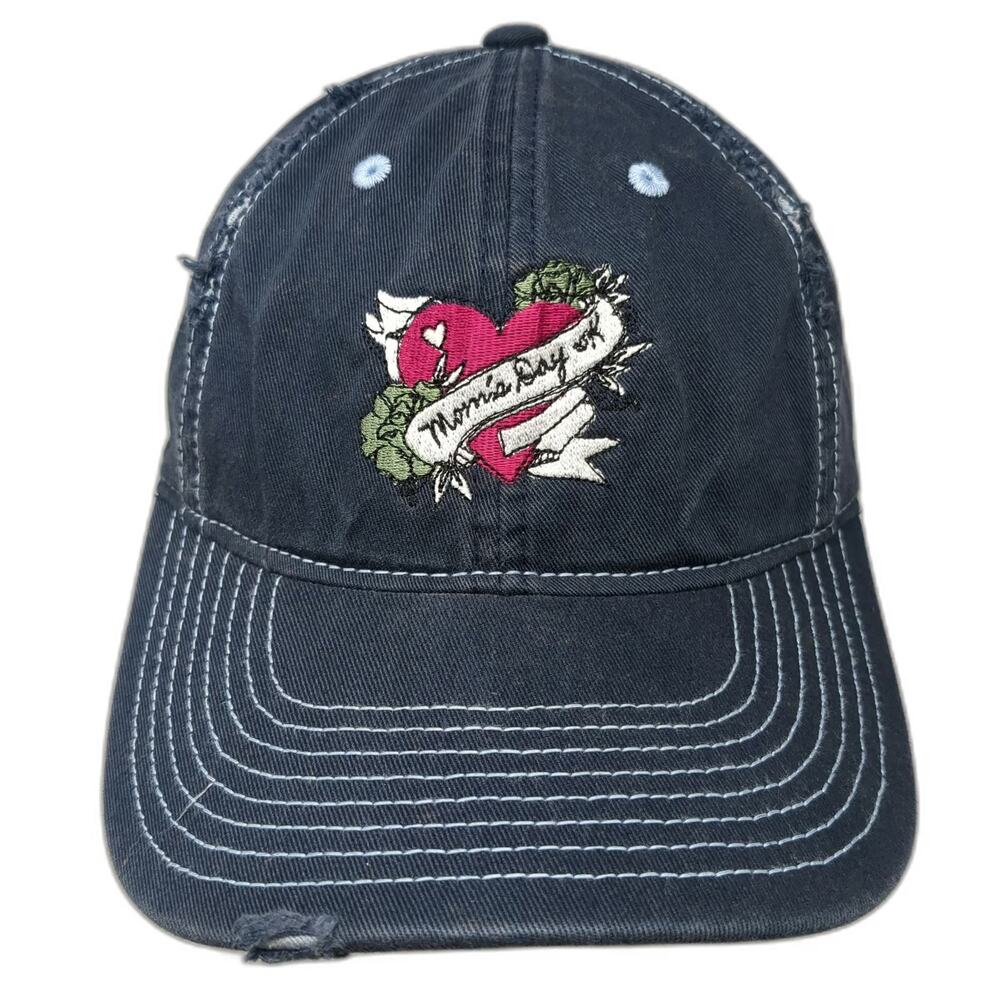 District Baseball Cap Blue One Size Mom's Day Off Heart Contrast Stitching hat